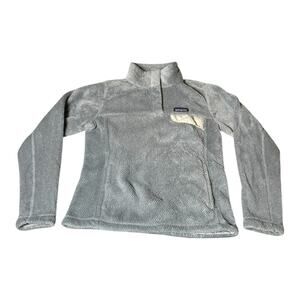 Patagonia Women's Polartec Re-Tool‎ T-Snap Fleece Gray Pullover Sweater Small